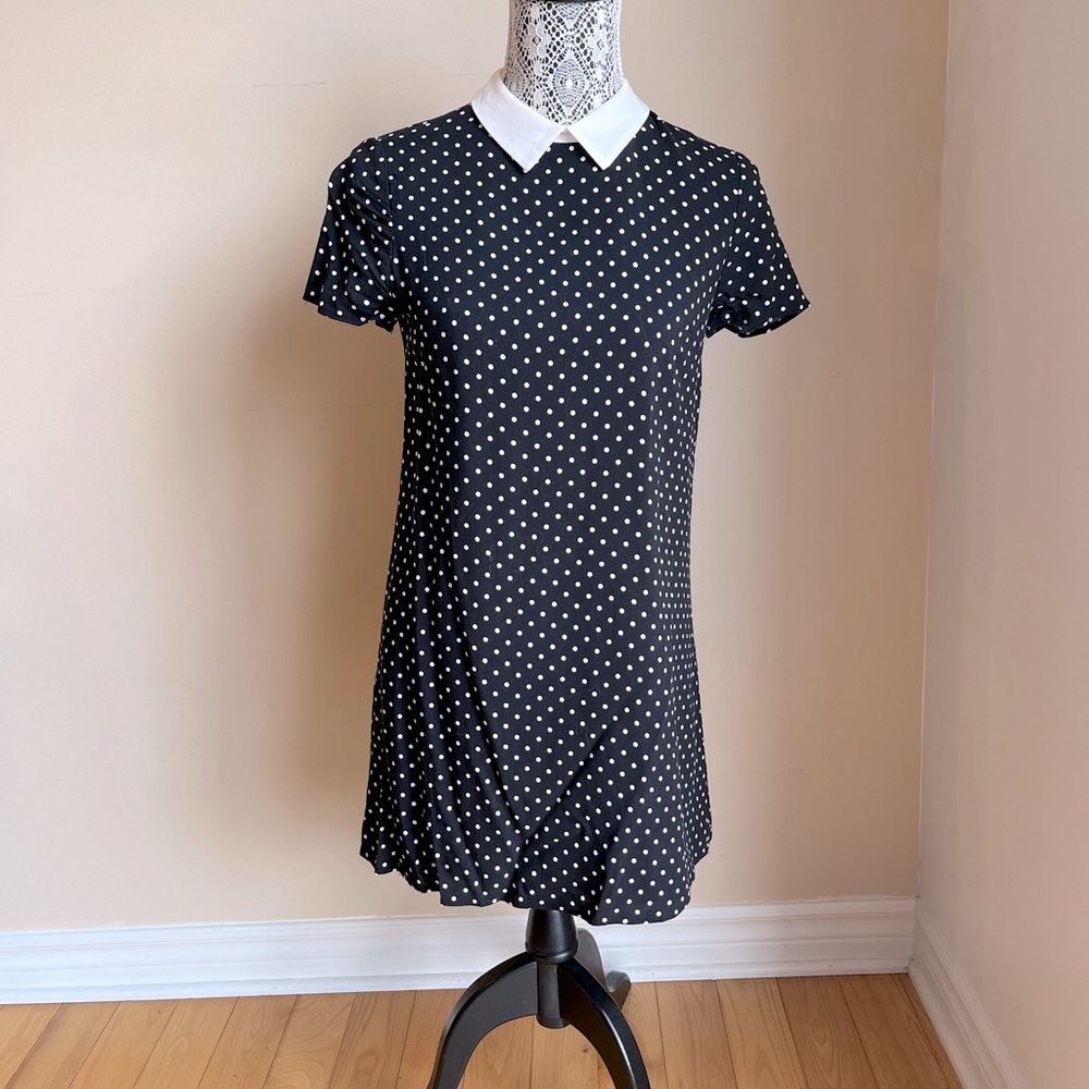 Forever 21 polka dots collared dress
